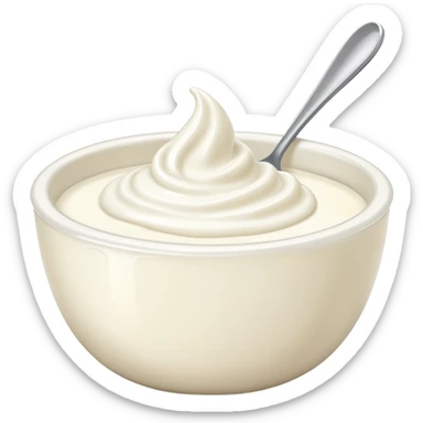 a bowl of yogurt sticker
