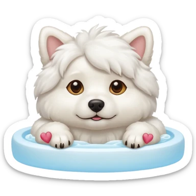 dog relaxing spa sticker
