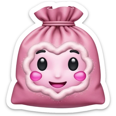 Emoji de una bolsa de tussi sticker