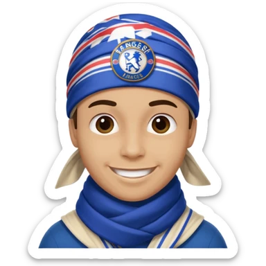 Glasgow Eangers football head and scarf head sticker