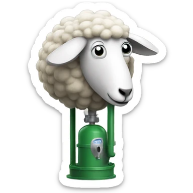 Sheep in the pump sticker
