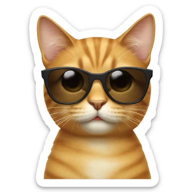 Cat with sunglasses sticker