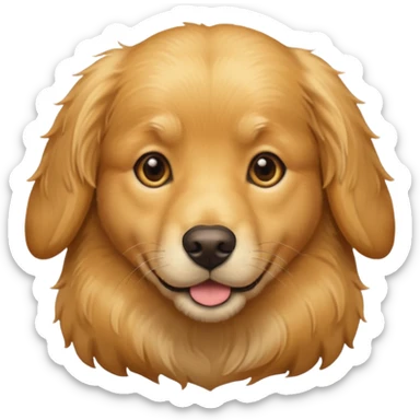 A realistic looking golden retriever. sticker