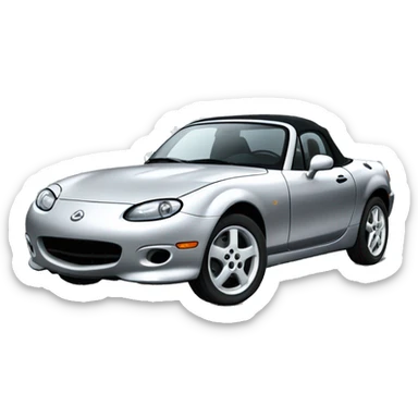 1999 NB Mazda Miata in silver sticker
