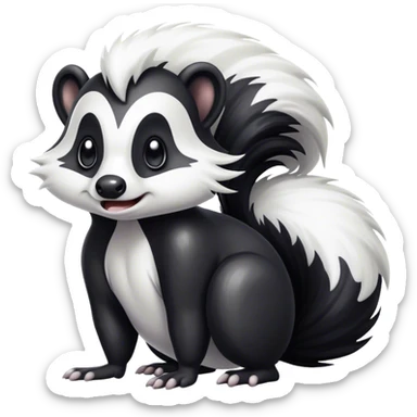 Scared skunk  sticker