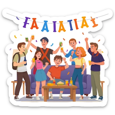 fraternity parties sticker
