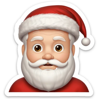 santa clause without beard  sticker