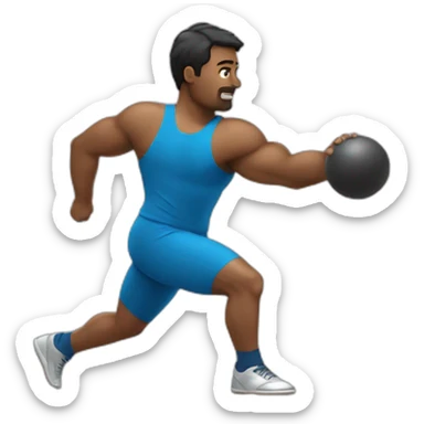 A man throwing shot put  sticker