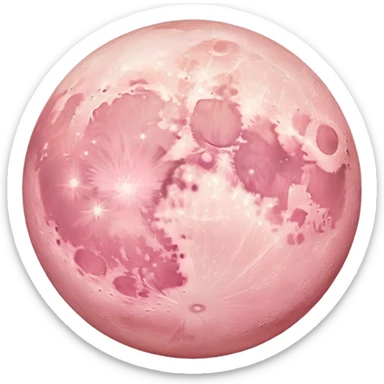 pastel pink moon sticker