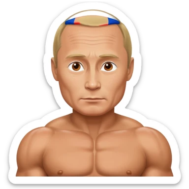 Muscular Putin sticker
