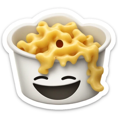 mac and cheese laughing  sticker