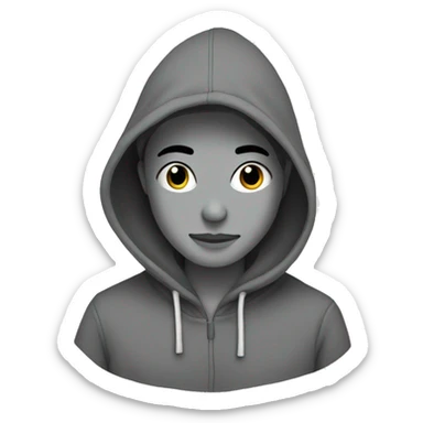 hoodie grey sticker