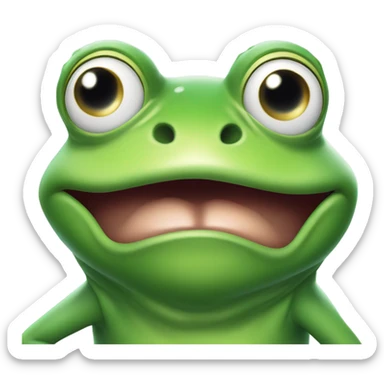 Frog farts sticker