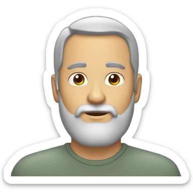 50 yo beard male sticker