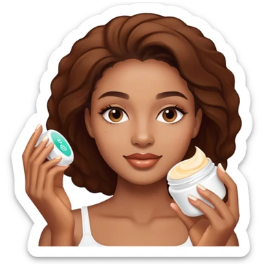 skin care cream application Simone Ashley sticker