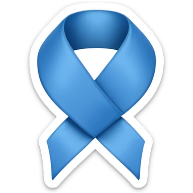Blue ribbon for diabetes awareness day sticker