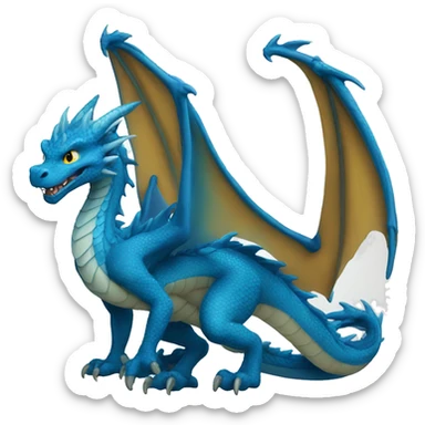 Blue dragon sticker