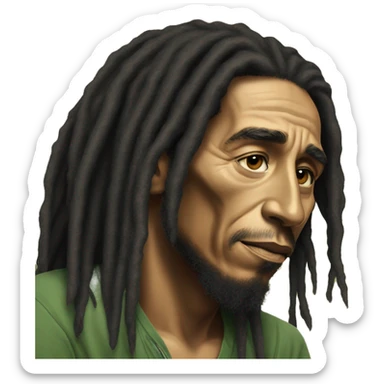Sad Bob Marley sticker