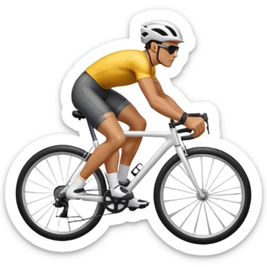 guy cycling sticker