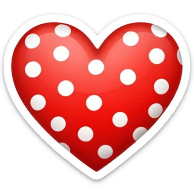 Heart with polka dots sticker