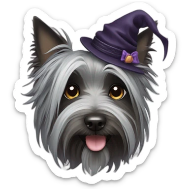witchy Skye Terrier sticker