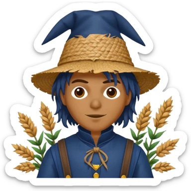 Scarecrow from The Land of Oz with dark blue outfit sticker