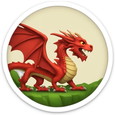 welsh dragon sticker