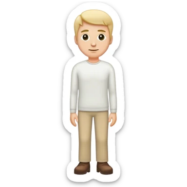 A full-length white man sticker