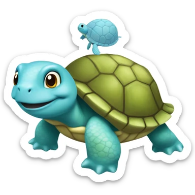 turtle in a squirtle sticker