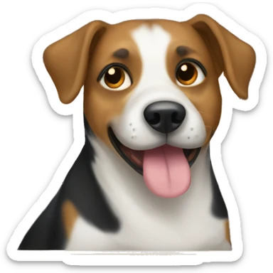 Dog in a transport box sticker