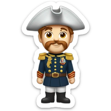 capitaine de la marine rousse sticker
