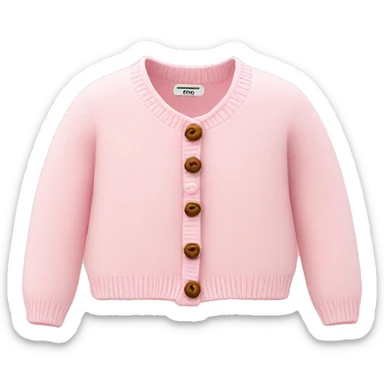 Baby pink cardigan with bow  sticker