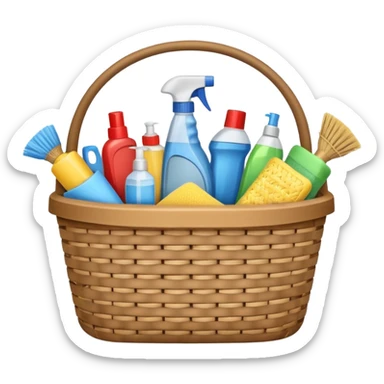 cleaning basket sticker