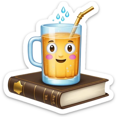 A sparkling Bubblr drink holding a Bible sticker