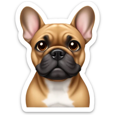 French bulldog honey brown with black mouth, brown eyes  sticker