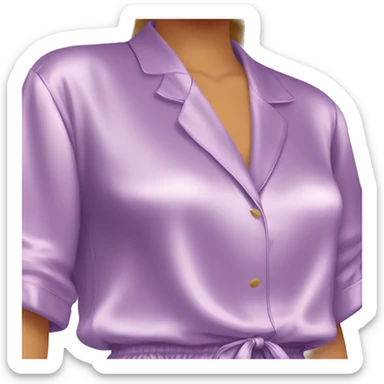 Light purple silk pajamas set sticker