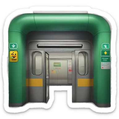 Subway station entrance sticker