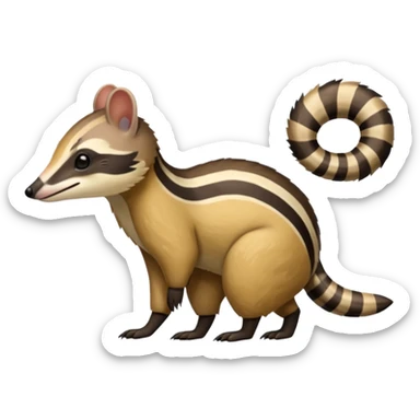 Cacomistl-Anteater-Civet-Numbat-hybrid (full body) sticker