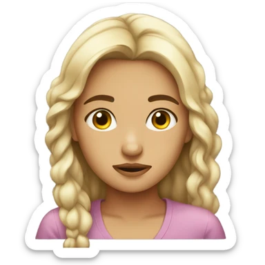 Pretty girl tired sticker