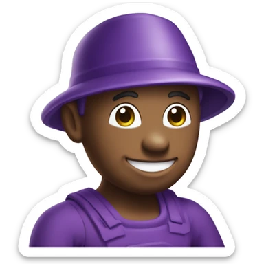 purple teletubby gardener sticker