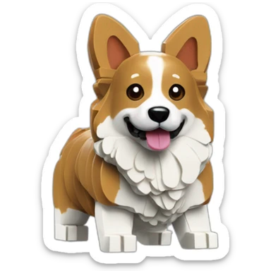 truffle lego corgi sticker
