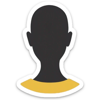 persona pelada amarilla silueta sticker