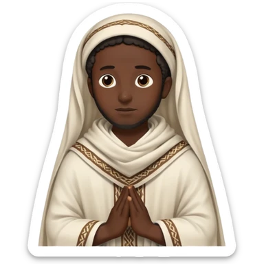 Black Jew with prayer shawl on sticker