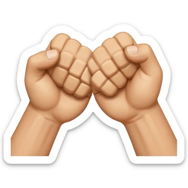 Fist bump sticker
