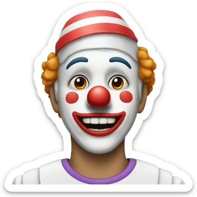 A clown that is in a hospital sticker