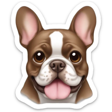 All Brown french bulldog sticker