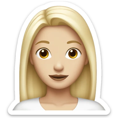 Tall white skin tone lady with blonde hair sticker