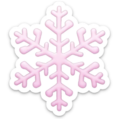 pastel pink snowflake  sticker