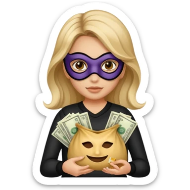 Girl robber emoji sticker