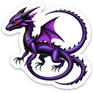 Shiny Epic Badass Gothic Dark Noibat-Salandit-Rayquaza-Hybrid sticker